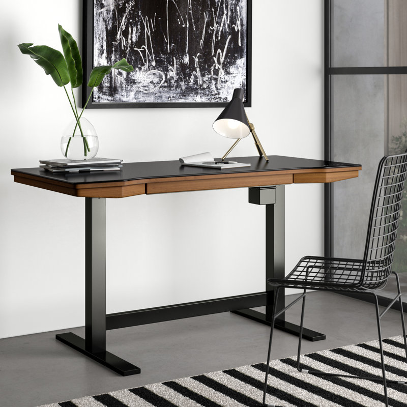 Tedford Adjustable Glass Standing Desk & Reviews AllModern